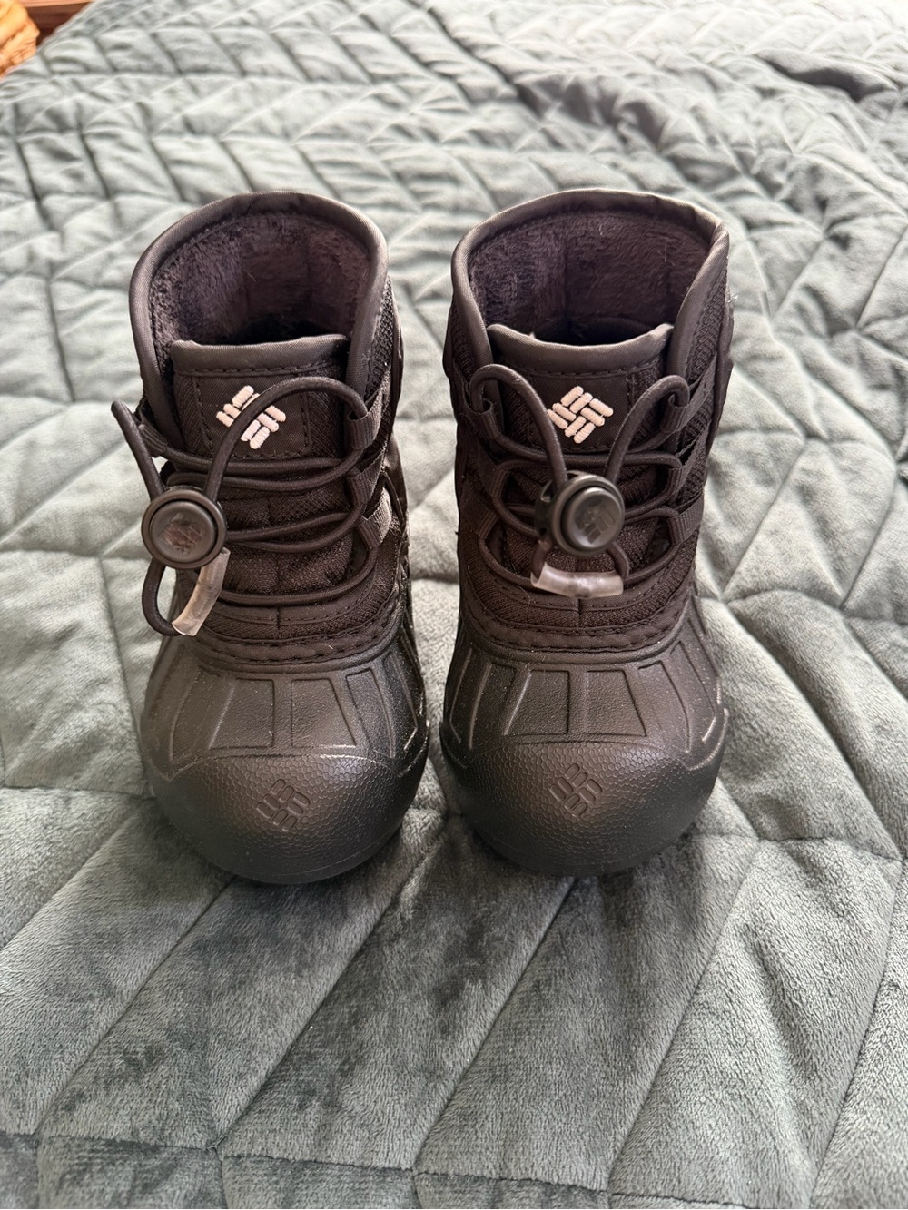 Columbia Kids Black Insulated Waterproof Snow Boots
